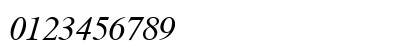 Toronto Italic Numeric Preview