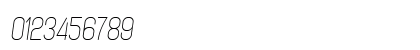 Tracking Italic Numeric Preview