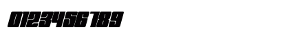 Trudal Expanded Italic Numeric Preview