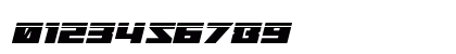Turbo Charge Laser Italic Numeric Preview