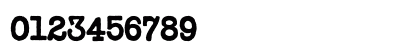 Typewriter BoldDisplay Numeric Preview