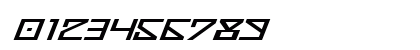 Nick Turbo Expanded Italic Expanded Italic Numeric Preview
