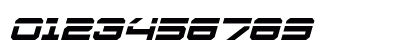 U.S.S. Dallas Laser Italic Numeric Preview