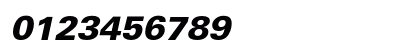 Univers LT W0475 Bold Italic Numeric Preview