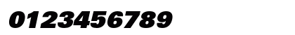 Univers 85 Extra Black Oblique Numeric Preview