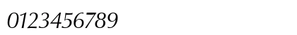 URWClassicoT Italic Numeric Preview