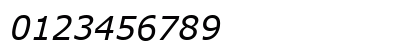 Verdana Italic Numeric Preview