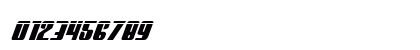 Vindicator Laser Italic Italic Numeric Preview