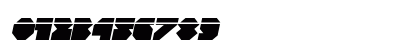 VX Rocket Laser Italic Numeric Preview