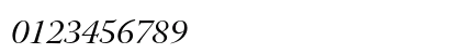 Warnock Pro Italic Display Numeric Preview
