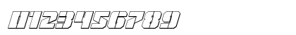 Warp Thruster 3D Italic Numeric Preview
