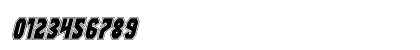 Warrior Nation Academy Italic Numeric Preview