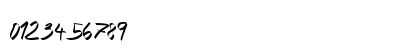 Xaligraphy ThinItalic Numeric Preview