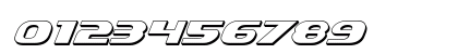 Xcelsion Deep 3D Italic Italic Numeric Preview