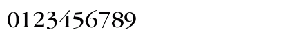 GaramondITC Book Numeric Preview