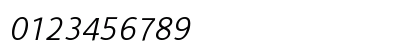 Alber Light Italic Numeric Preview