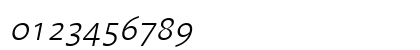 LinotypeAroma Light Light Italic Numeric Preview