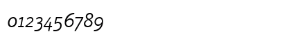 Otari Light Italic Numeric Preview