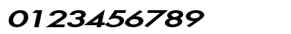 FusiExtended BoldItalic Numeric Preview