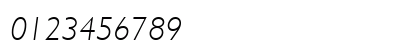 Gill Sans Light Italic Numeric Preview