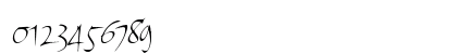 Humana Script ITC Light Numeric Preview