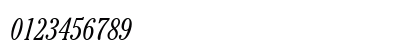 CheltenhamCdITC Light Italic Numeric Preview