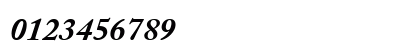 Adobe Caslon Pro Bold Italic Numeric Preview