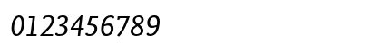 NexusSans Regular Italic TF Numeric Preview