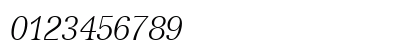 Nuance Light SSi Light Italic Numeric Preview