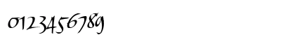 Humana Script ITC Medium Numeric Preview