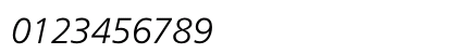 Frutiger LT Com 46 Light Italic Numeric Preview