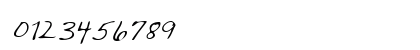 AverysHand Italic Numeric Preview