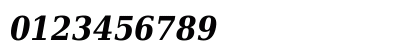 DejaVu Serif Condensed Bold Italic Numeric Preview