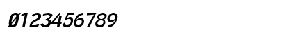 Oak-Ridge-Condensed Bold Italic Numeric Preview