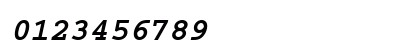 Courier Bold Italic Numeric Preview