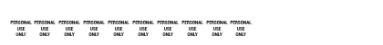 Bromount Personal Use Only Regular Numeric Preview