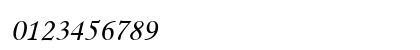.VnMonotype corsiva Italic Numeric Preview