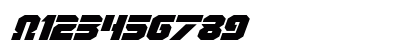 OmegaForce Expanded Italic Expanded Italic Numeric Preview