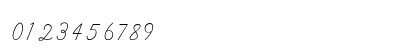 Galatee Script Regular Numeric Preview