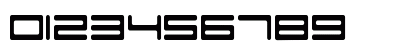 F-Zero GX Venue Font SemLt Regular Numeric Preview