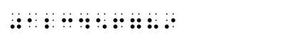 SimBraille Regular Numeric Preview