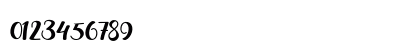 Sunset Script Regular Numeric Preview