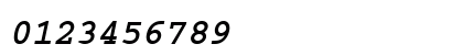 CourierTM Bold Italic Numeric Preview