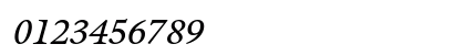 Galliard eText ITC Italic Numeric Preview