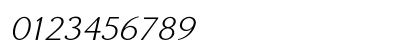 Enzia Light Italic Numeric Preview