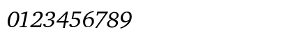 CharterITC Italic Numeric Preview