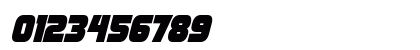 Turnaround Italic Numeric Preview