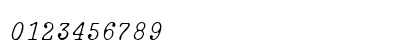 IBM Selectric Light Italic Numeric Preview