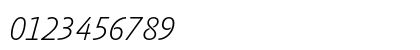 AbsaraSansTF-ThinItalic Regular Numeric Preview