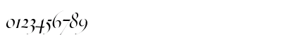 ThrohandPen Italic Numeric Preview